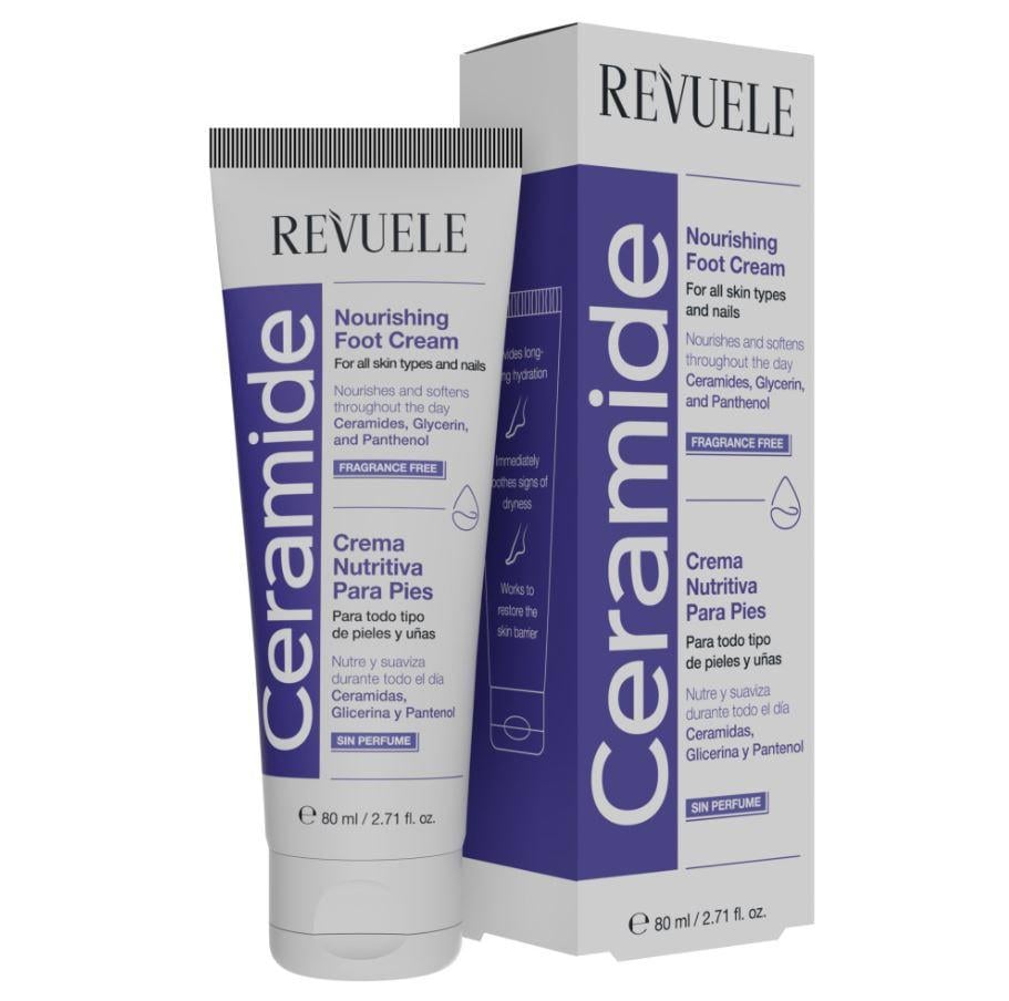 Крем для ніг та нігтів живильний Revuele Ceramide Nourishing Foot Cream з керамідами 80 мл
