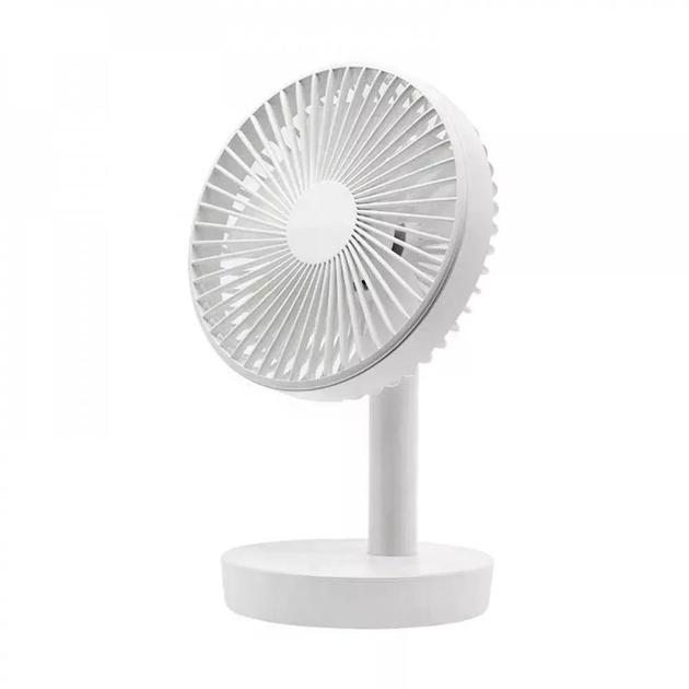 Вентилятор мини портативный WT-F52 с аккумулятором 4000 мАч и 3 сменными скоростями White (WT-F52)