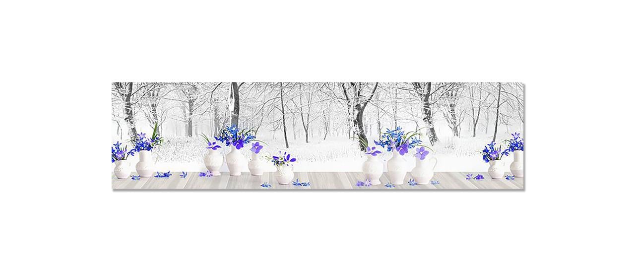 Наклейка виниловая на кухню Zatarga Цветы и зима 650х2500 мм (1283915342)