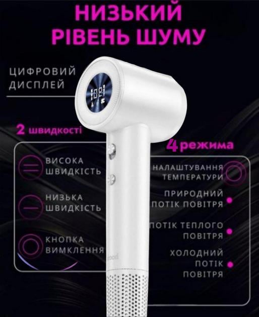 Фен Hoco HP10 для укладки волос, с контролем температуры Белый - фото 4 Фен Hoco HP10 для укладки волос, с контролем температуры Белый - фото 4