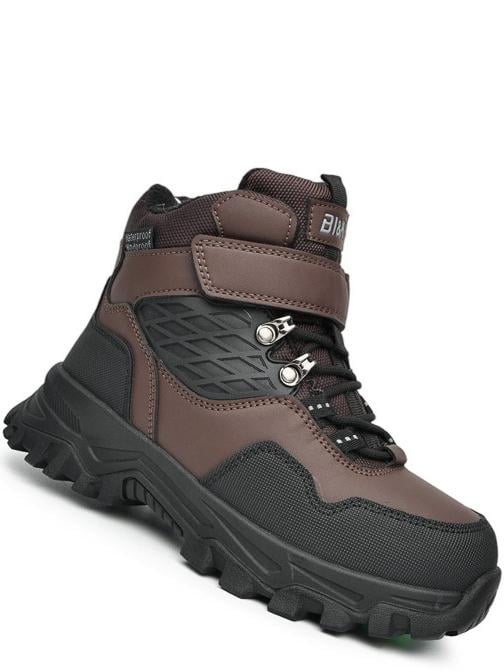 Зимние ботинки на овчине BI&KI N01437E р. 35 Коричневый