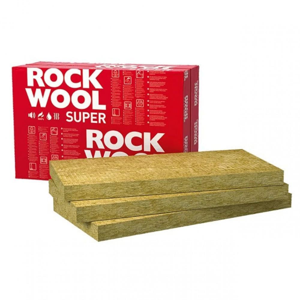 Базальтовая вата ROCKWOOL SuperRock 50 мм 610х1000 мм 9,15 м² 38 кг/м3 (30306448)
