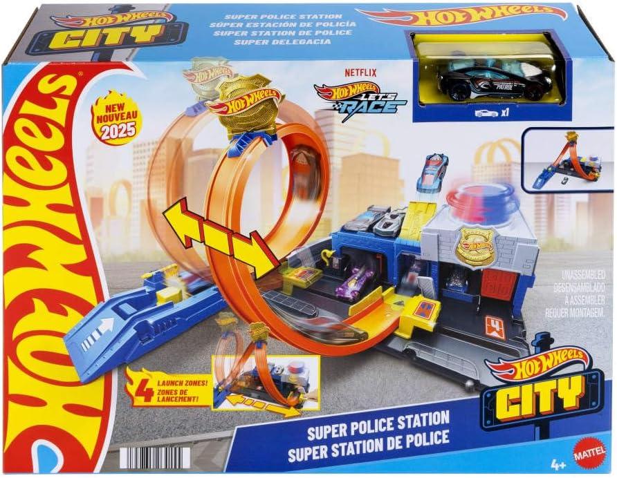 Игровой набор Hot Wheels City Суперполицейский участок JBM71