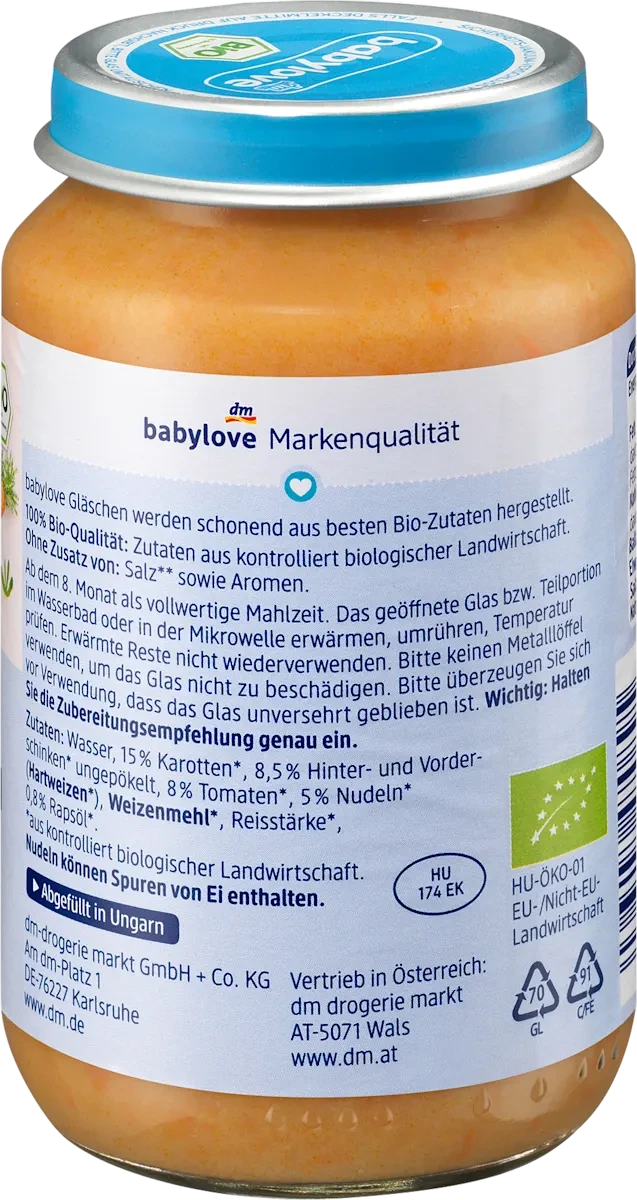 Макарони з шинкою та овочами для дітейBabylove з 8 місяців 220 г (2745688386) - фото 3 Макарони з шинкою та овочами для дітейBabylove з 8 місяців 220 г (2745688386) - фото 3