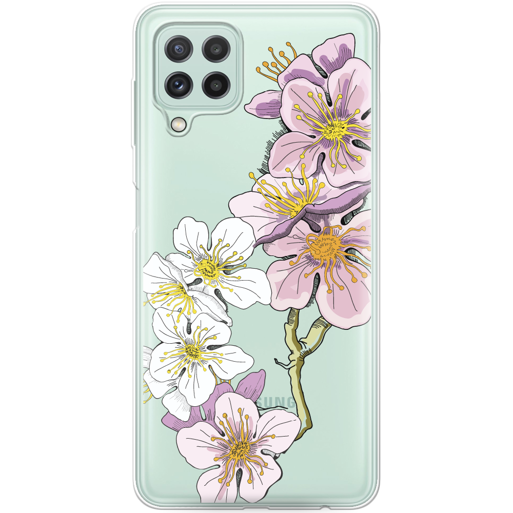 Чехол Boxface Samsung M225 Galaxy M22 Cherry Blossom Прозрачный силикон (43528-cc4-42748)