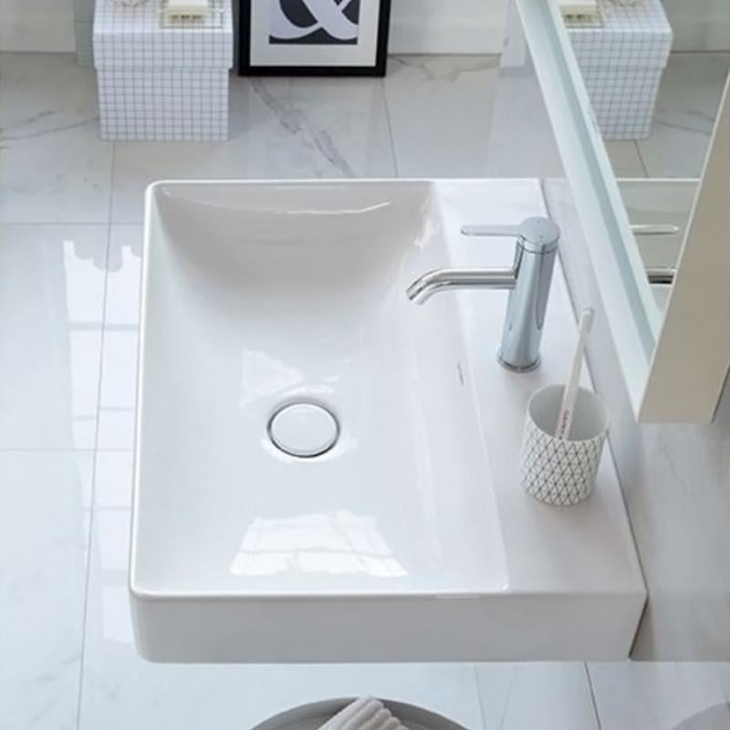 Умывальник подвесной DURAVIT DuraSquare 100х47 см Белый (2353100041) - фото 3