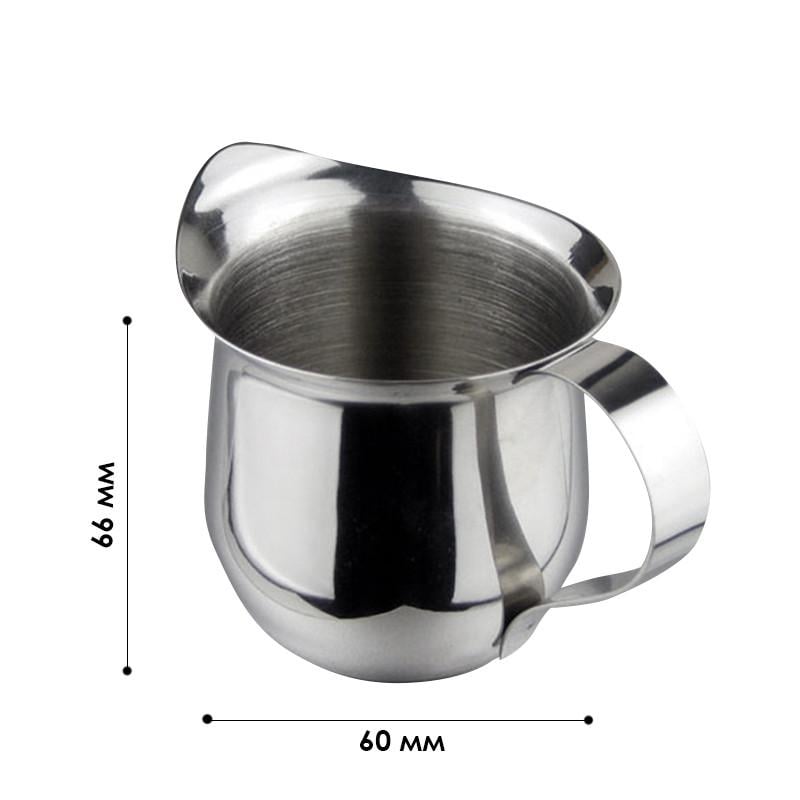 Пітчер-джаг для кави JIMISI 12121 нержавіюча сталь 150 мл (27281943) - фото 3 Пітчер-джаг для кави JIMISI 12121 нержавіюча сталь 150 мл (27281943) - фото 3