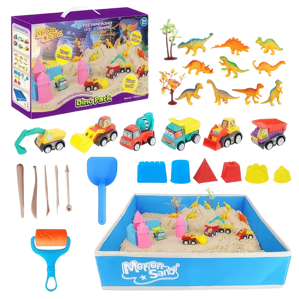 Кинетический песок для детей Парк динозавров масса для лепки с формами (MS-23) Кинетический песок для детей Парк динозавров масса для лепки с формами (MS-23)