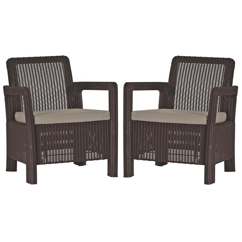 Комплект садових крісел Keter Tarifa 2 Chairs Коричневий (228169)
