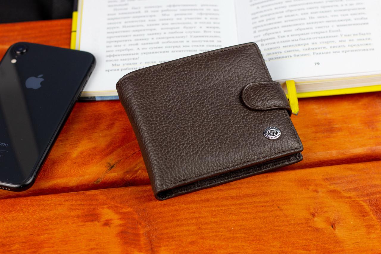 Портмоне мужское ST Leathe из натуральной кожи с фиксацией Coffee Коричневый (ST103) - фото 8 Портмоне мужское ST Leathe из натуральной кожи с фиксацией Coffee Коричневый (ST103) - фото 8