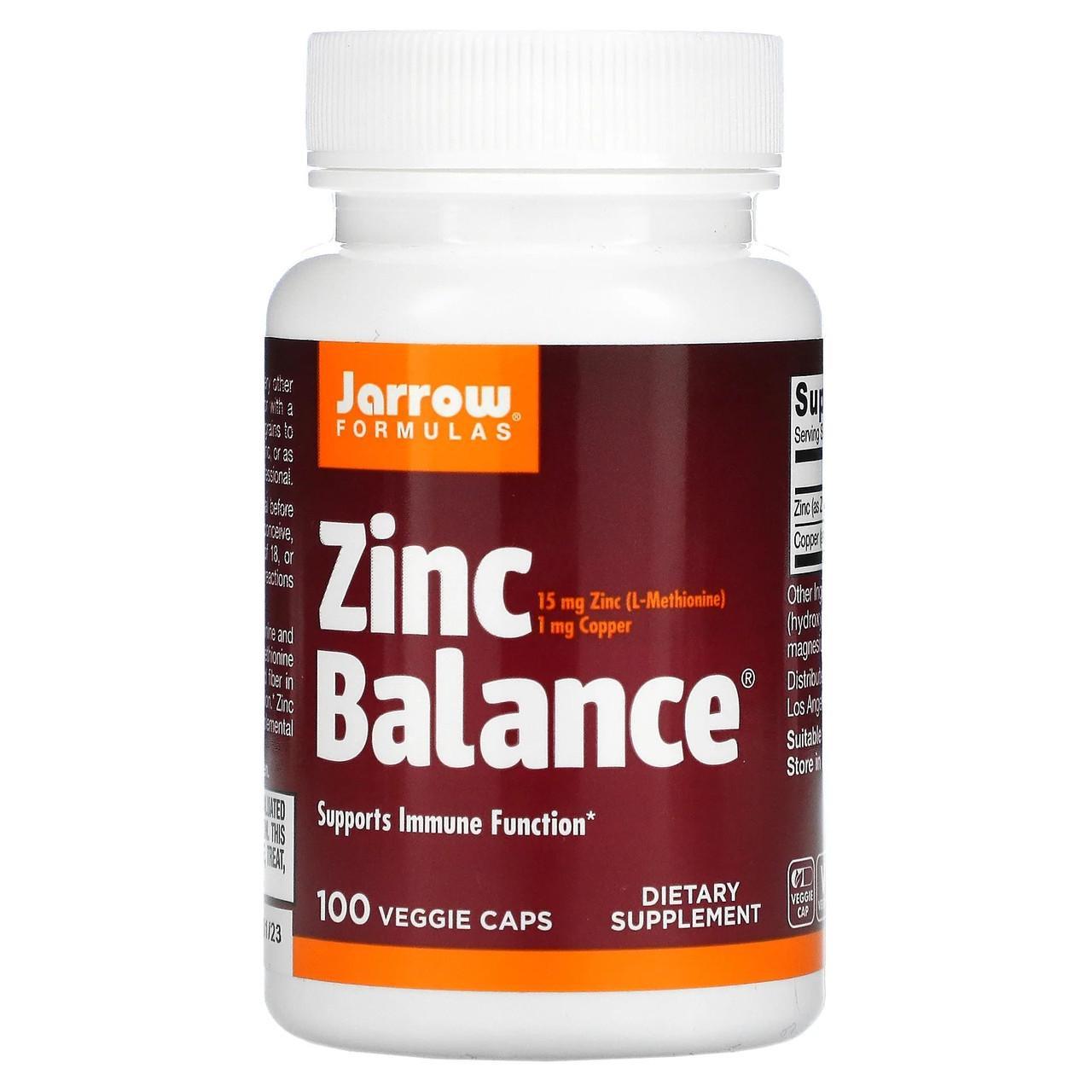 Цинк і мідь Jarrow Formulas Zinc Balance 100 капс.