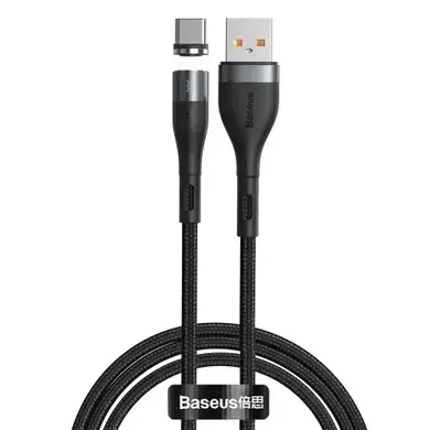Кабель Baseus CATXC-NG1 Zinc Magnetic Safe Fast Charging Cable USB to Type-C 5A 1 м Black/Grey