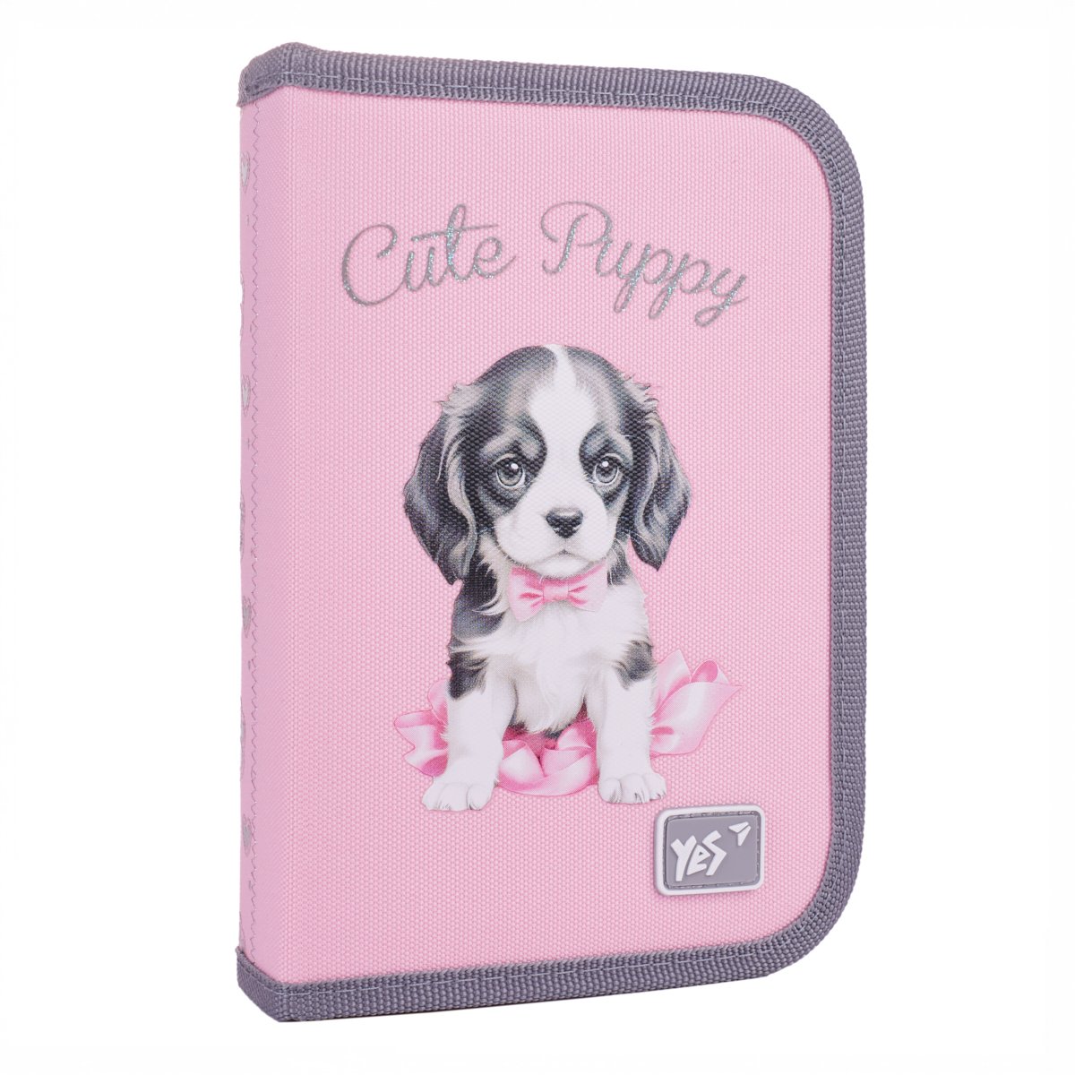 Пенал одинарный YES HP-04 Doggy Princess 14х21х4 см Розово-серый (533706)