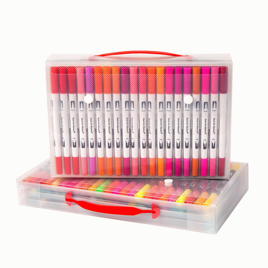 Набор двусторонних маркеров Worison Dual Tip Brush Pens ART 100 цветов (WN-M100)