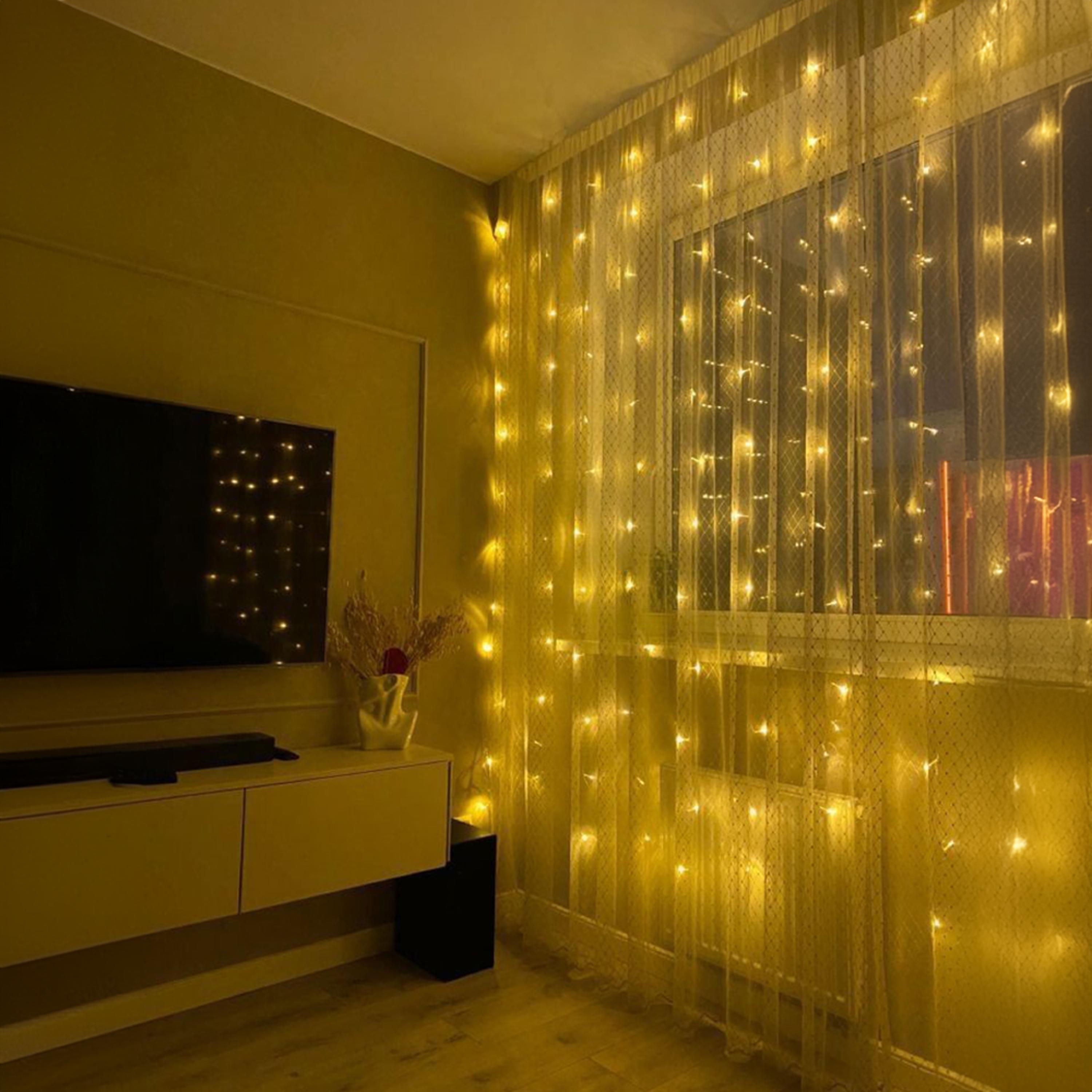 Гірлянда-штора світлодіодна 3х3 м 220V Білий теплий (WLS-CT-220V-W) - фото 2 Гірлянда-штора світлодіодна 3х3 м 220V Білий теплий (WLS-CT-220V-W) - фото 2