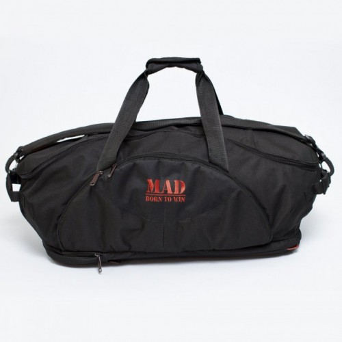 Сумка-рюкзак MAD Infinity Черная на красной подкладке (40 л)