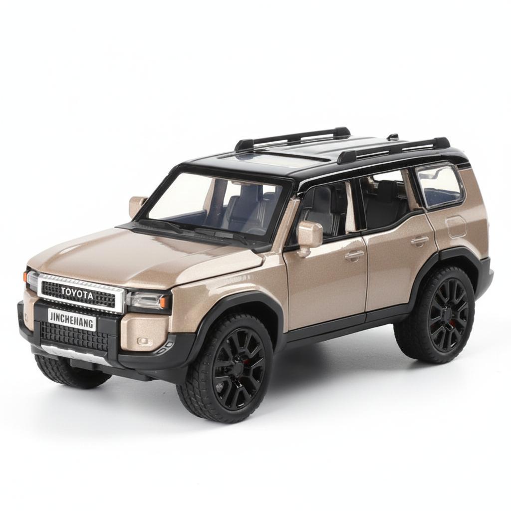 Колекційна модель машинки Toyota Land Cruiser Prado 1:32 металева Золотисто-чорний Колекційна модель машинки Toyota Land Cruiser Prado 1:32 металева Золотисто-чорний