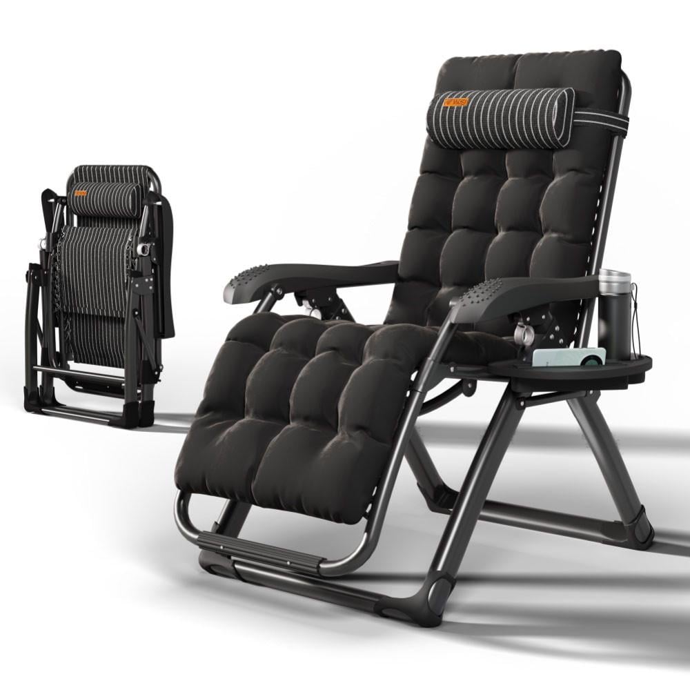 Кресло-шезлонг Zero Gravity WCG S13-PP Mafia с полотном в полоску/матрам Черный (S13-PP) - фото 2