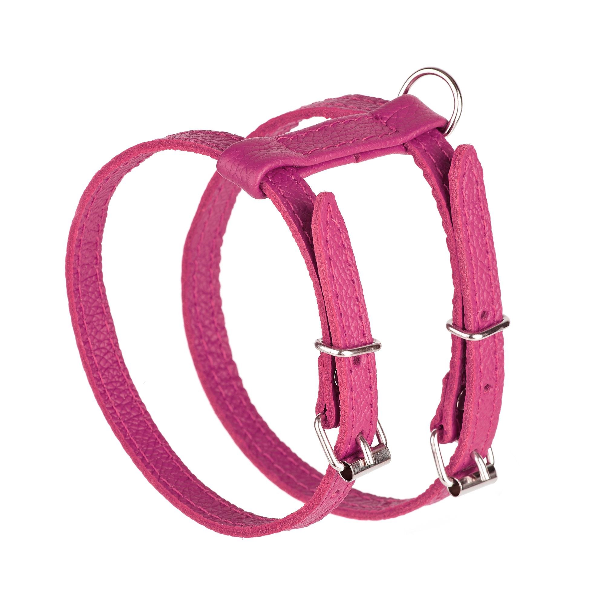 Шлея KareLine з натуральної шкіри 12 мм А-230-300 мм В-270-340 мм Рожевий (8420/4) - фото 1 Шлея KareLine з натуральної шкіри 12 мм А-230-300 мм В-270-340 мм Рожевий (8420/4) - фото 1