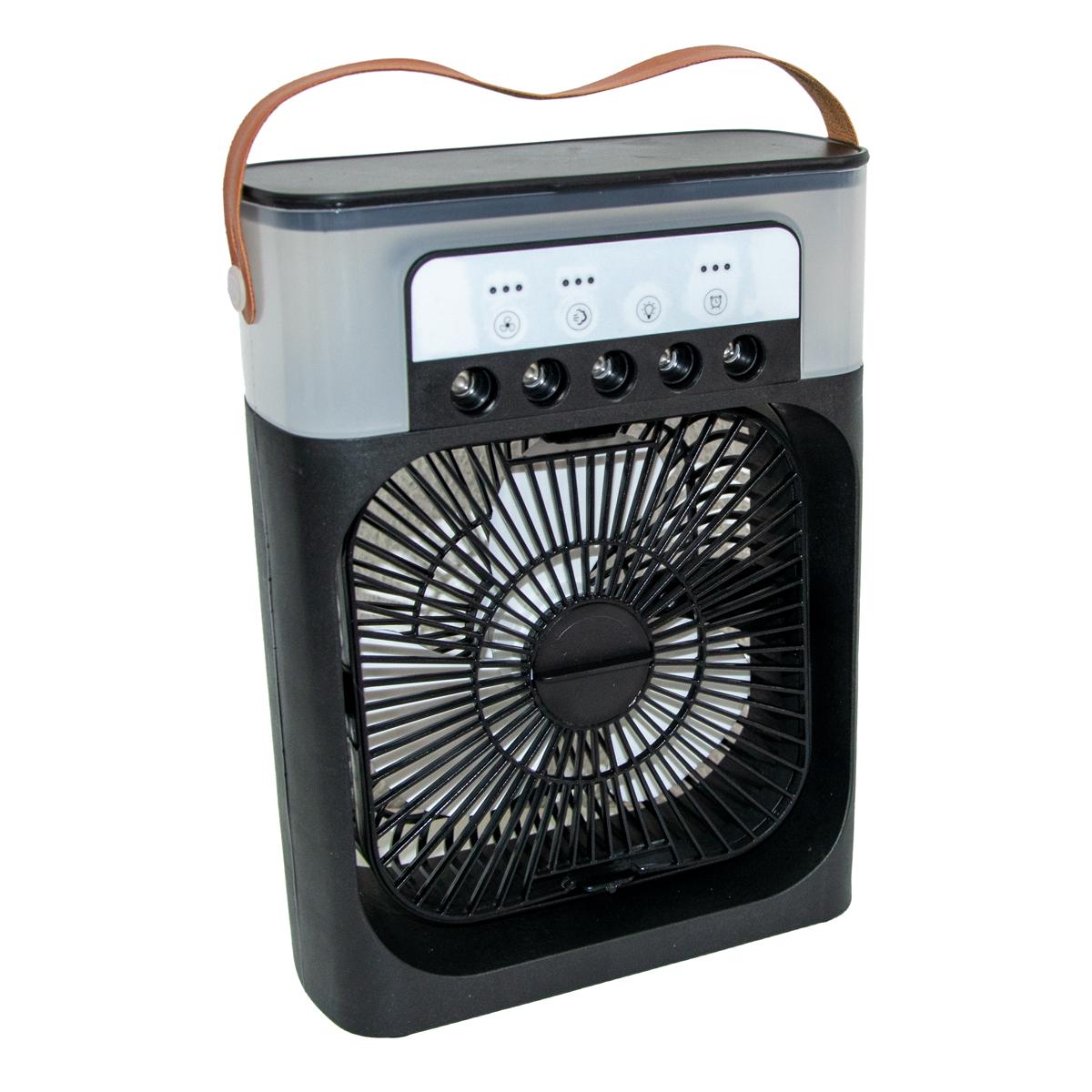 Настольный вентилятор Air Cooler Fan USB 4в1 с функцией увлажнения воздуха Черный (1010573-Black)