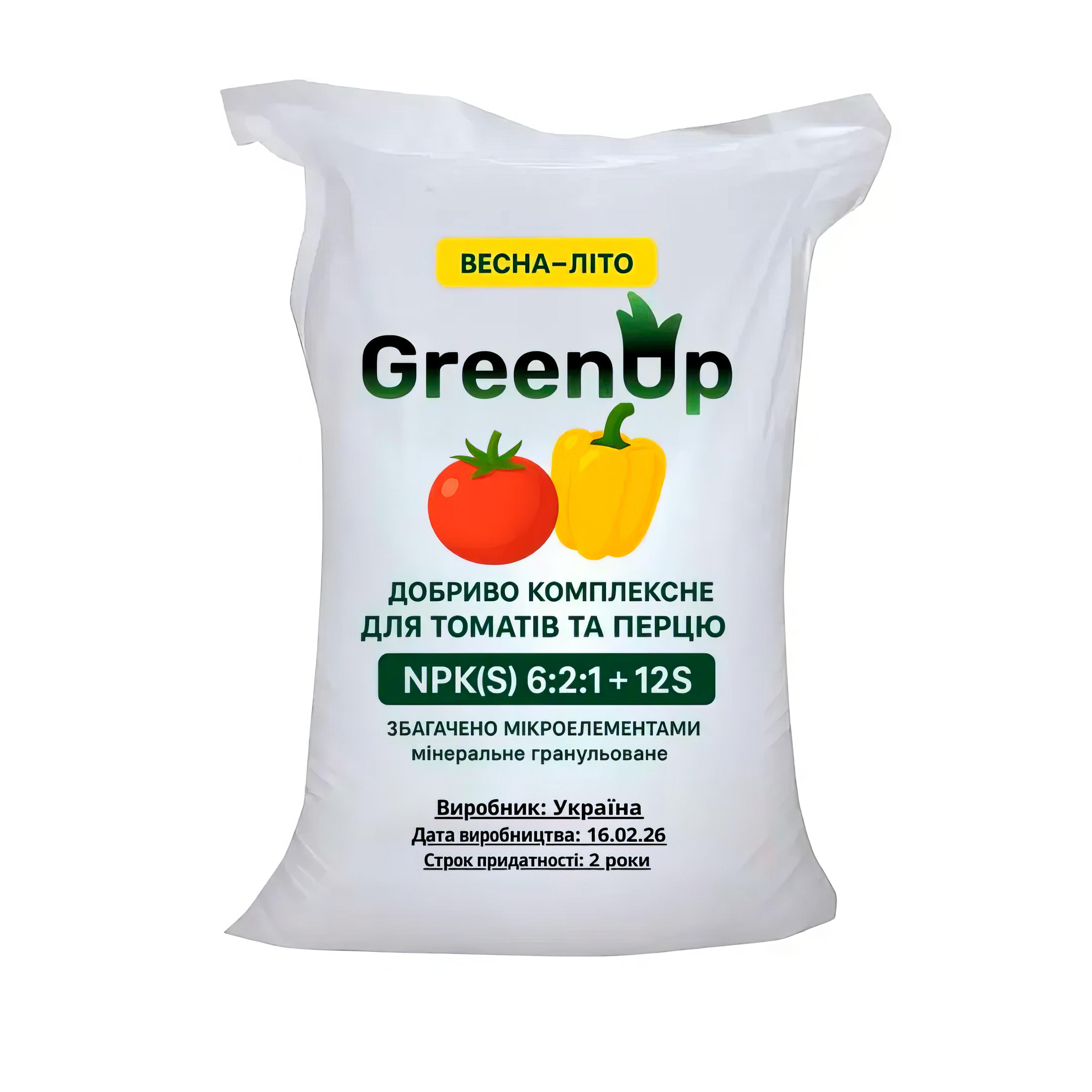 Удобрение для томатов и перца Green Up весна/лето 40 кг (34769715)