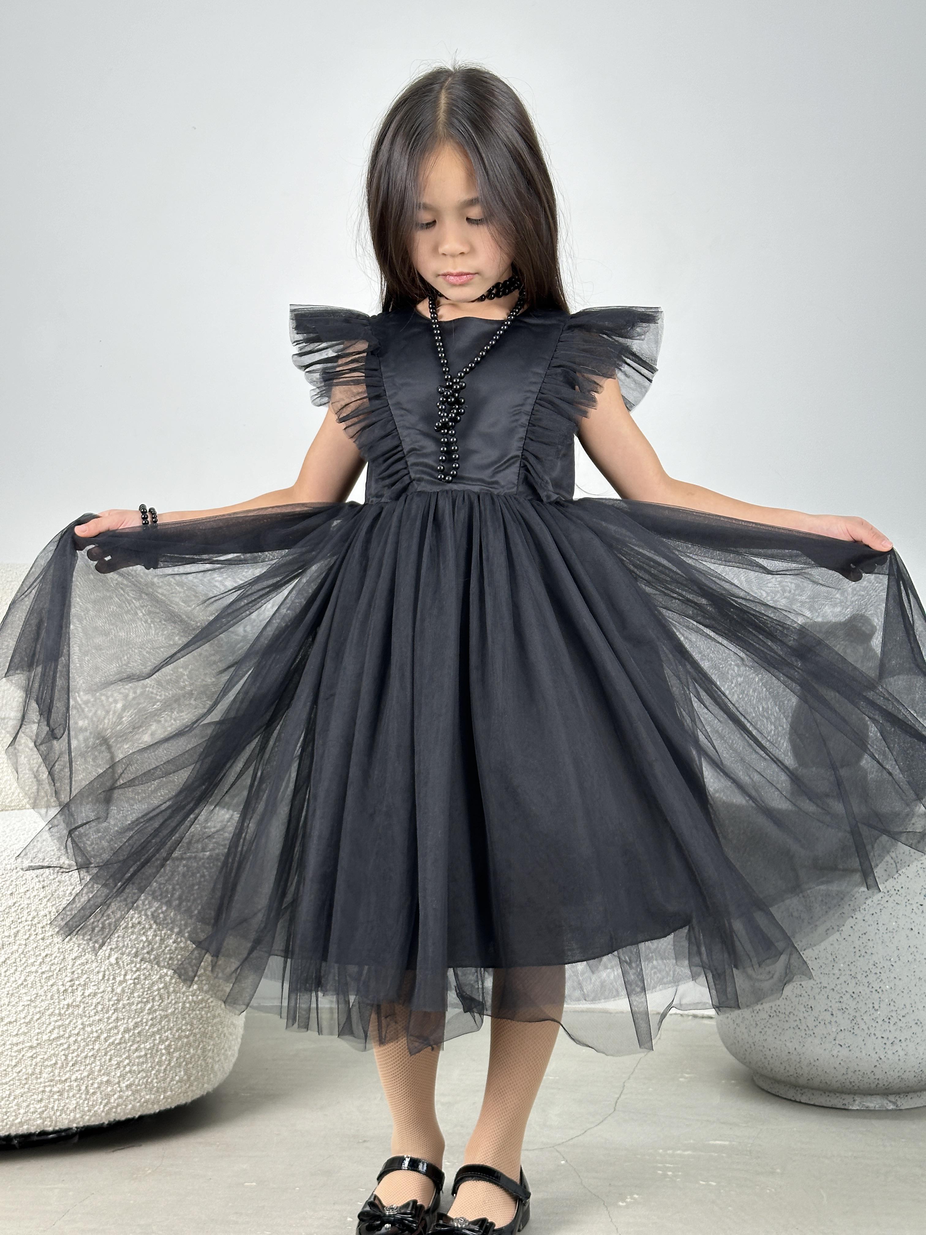 Платье очаровательное для девочек из фатина KatyKids Полина 100 см Черный (11037350500) - фото 5 Платье очаровательное для девочек из фатина KatyKids Полина 100 см Черный (11037350500) - фото 5