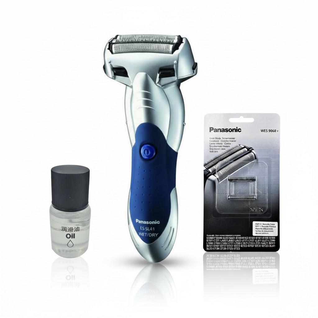 Электробритва Panasonic ES-SL41-S520-AS1 с дополнительным комплектом из лезвия WES-9068Y-1361 и маслом WES-8196X-7911 (32438075) Электробритва Panasonic ES-SL41-S520-AS1 с дополнительным комплектом из лезвия WES-9068Y-1361 и маслом WES-8196X-7911 (32438075)