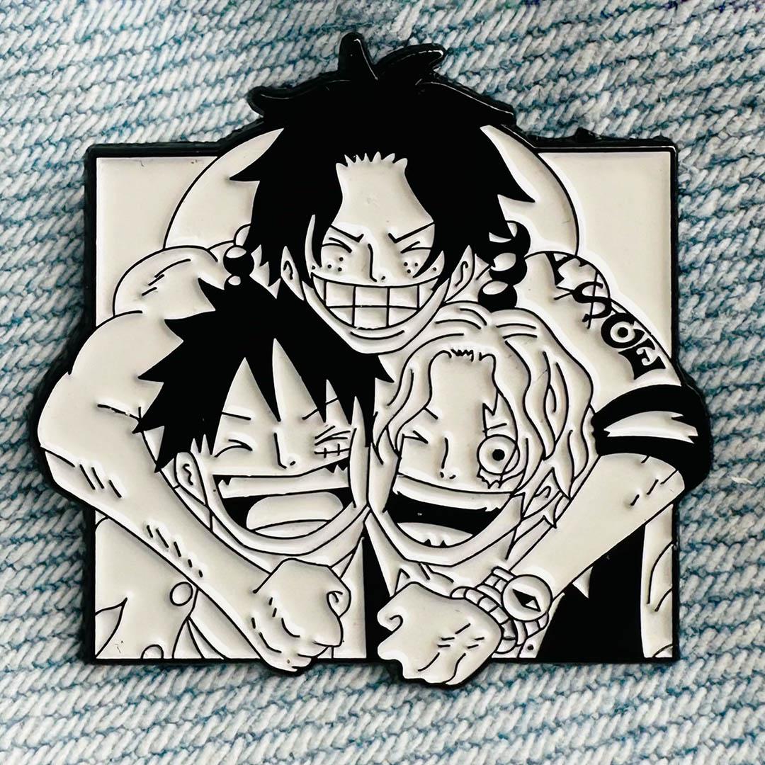 Значок-пин One Piece Luffy Ace and Sabo (00000002593)