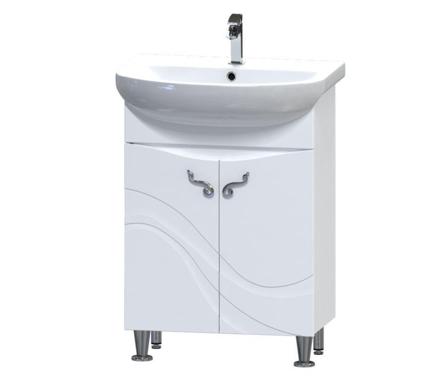 Тумба с умывальником напольная Aquarius RONDA AQ-U1113040540 60x82x44 см Белый (152802)