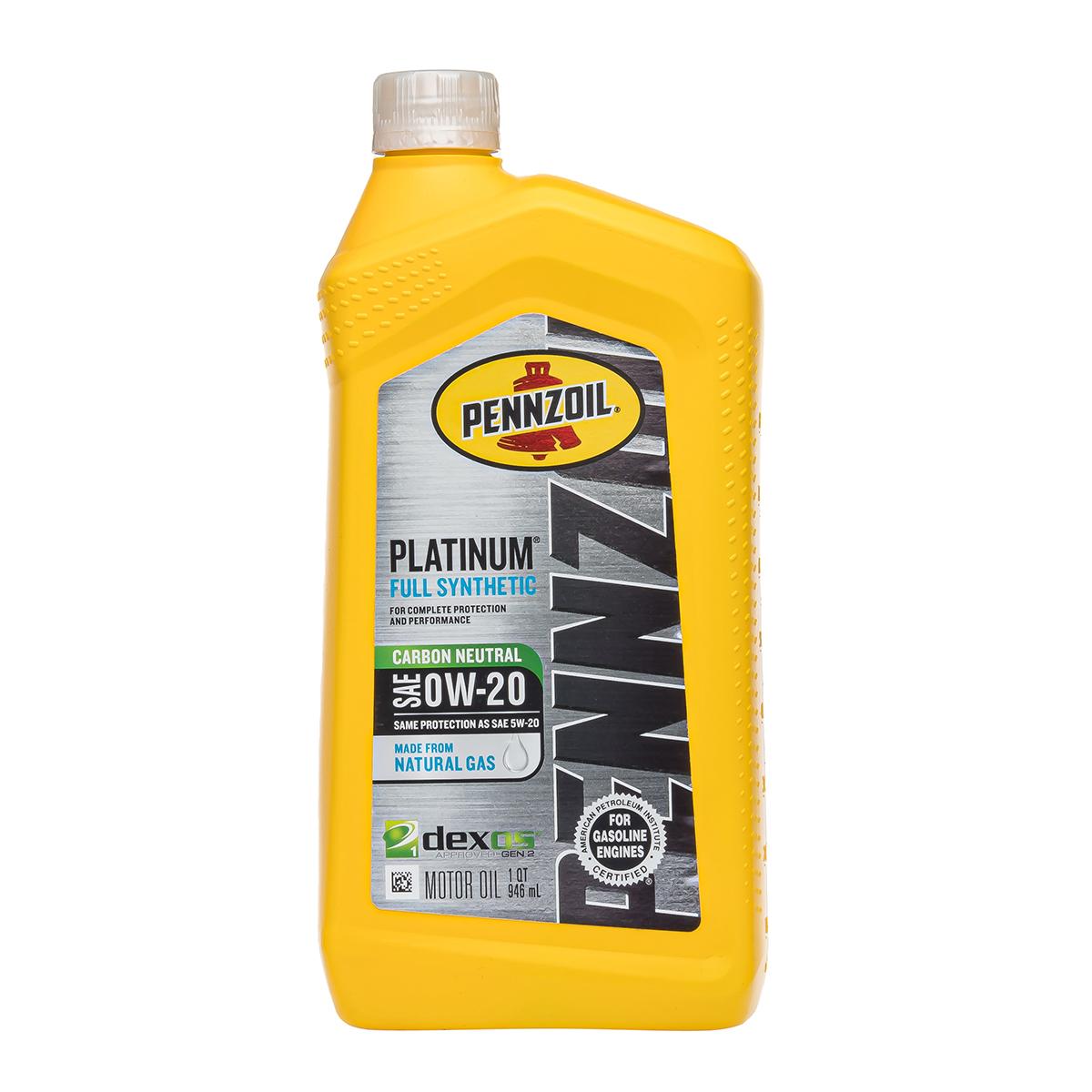 Масло моторное Pennzoil Platinum Advanced Full Synthetic Motor Oil 0W-20 0,946 мл (550036541)