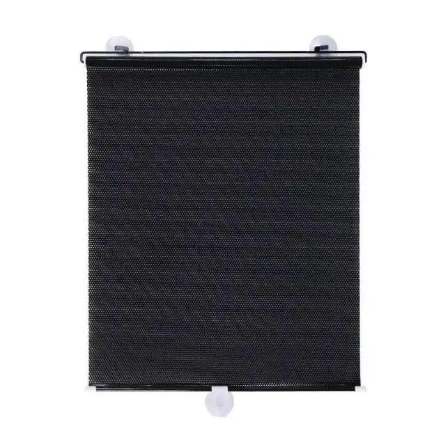 Шторка сонцезахисна рулонна світловідбиваюча на присосці 50x125 см ПВХ Чорний (opt-104525)