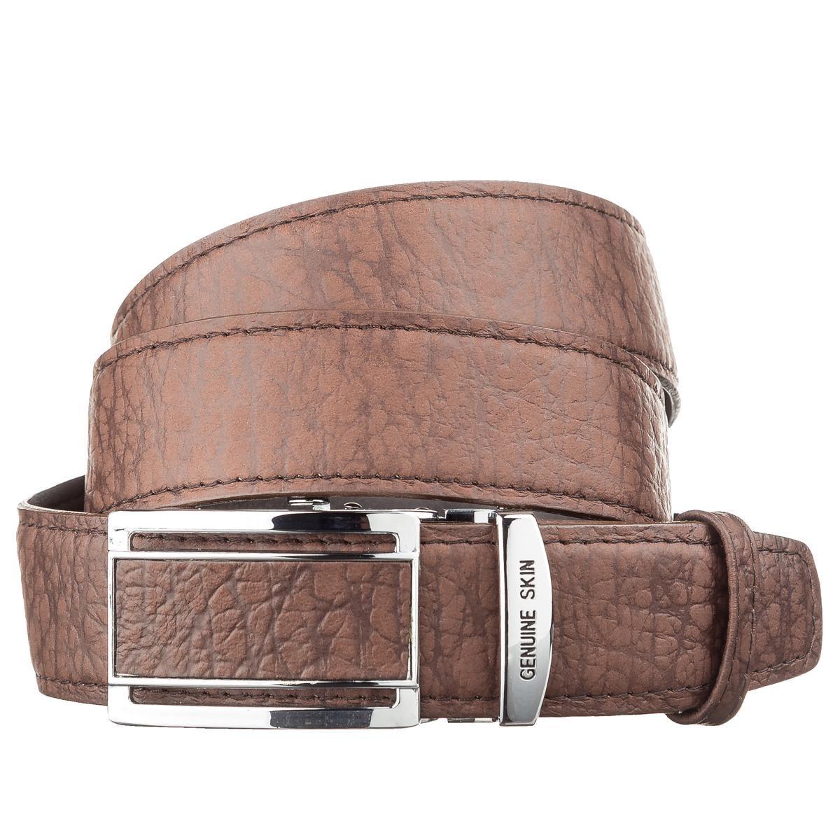 Ремень автомат мужской Accessory Collection 18139 из натуральной кожи Коричневый