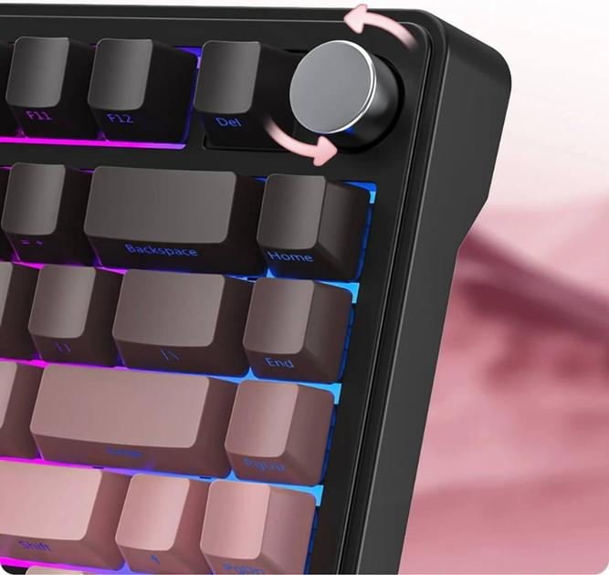 Клавиатура игровая attack shark X85 беспроводная механическая с RGB подсветкой с поддержкой HOT-SWAP Jade Switch Blackberry/White - фото 6 Клавиатура игровая attack shark X85 беспроводная механическая с RGB подсветкой с поддержкой HOT-SWAP Jade Switch Blackberry/White - фото 6