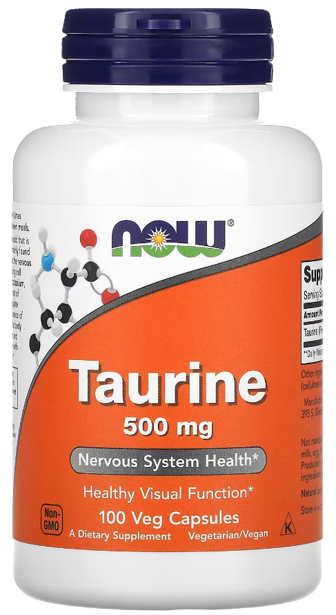 Аминокислота Таурин NOW Foods Taurinе 500 мг 100 капсул Аминокислота Таурин NOW Foods Taurinе 500 мг 100 капсул