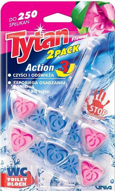 Блок для унитаза ароматический Tytan Action 3 Цветочный 2 шт. 40 г (14577)