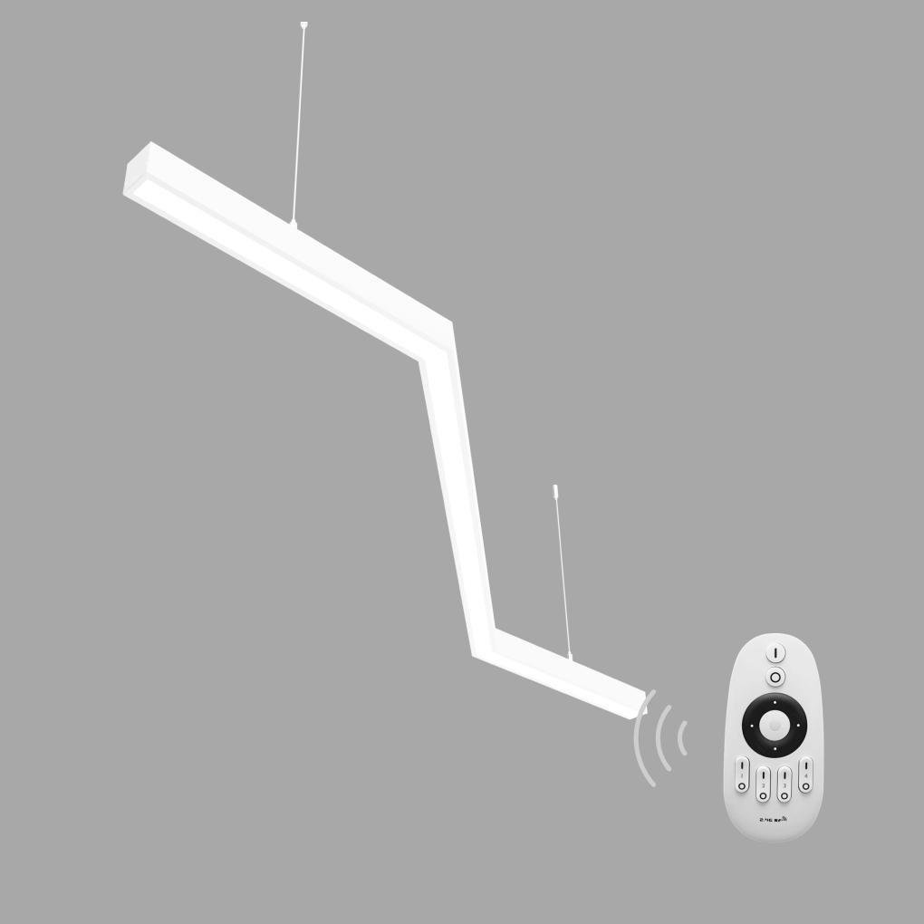 Светильник светодиодный управляемый X-LED 80 Вт зигзаг 1450x555x43 мм Белый (LSNZ-80dw) - фото 2 Светильник светодиодный управляемый X-LED 80 Вт зигзаг 1450x555x43 мм Белый (LSNZ-80dw) - фото 2