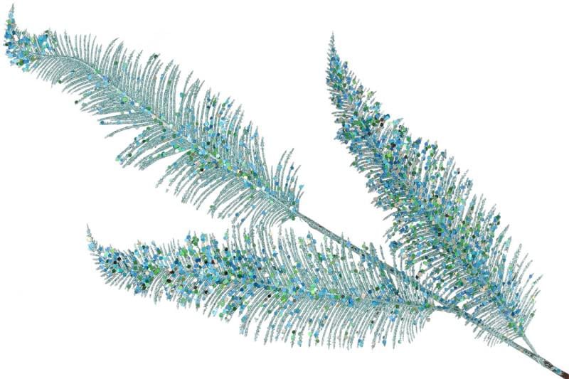 Веточка новогодняя 839448 78 см Бирюзовий