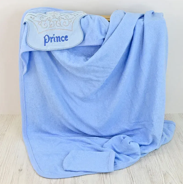 Полотенце для купания новорожденного Prince с капюшоном с уголком 90х90 см (132)