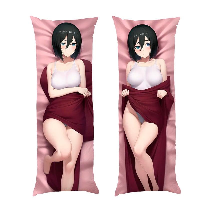 Подушка дакимакура Mikasa Attack on Titan габардин 180х60 см (102651-4)