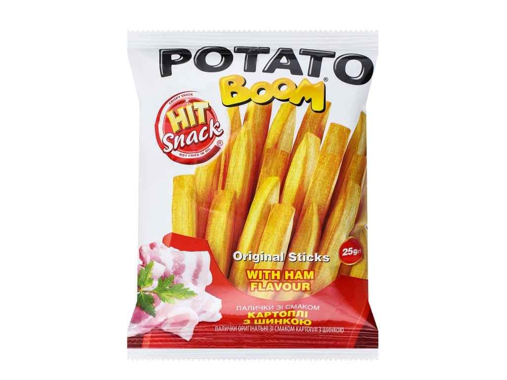 Картопля Золоте Зерно 25 г з шинкою Potato Boom Hit snack (865726)