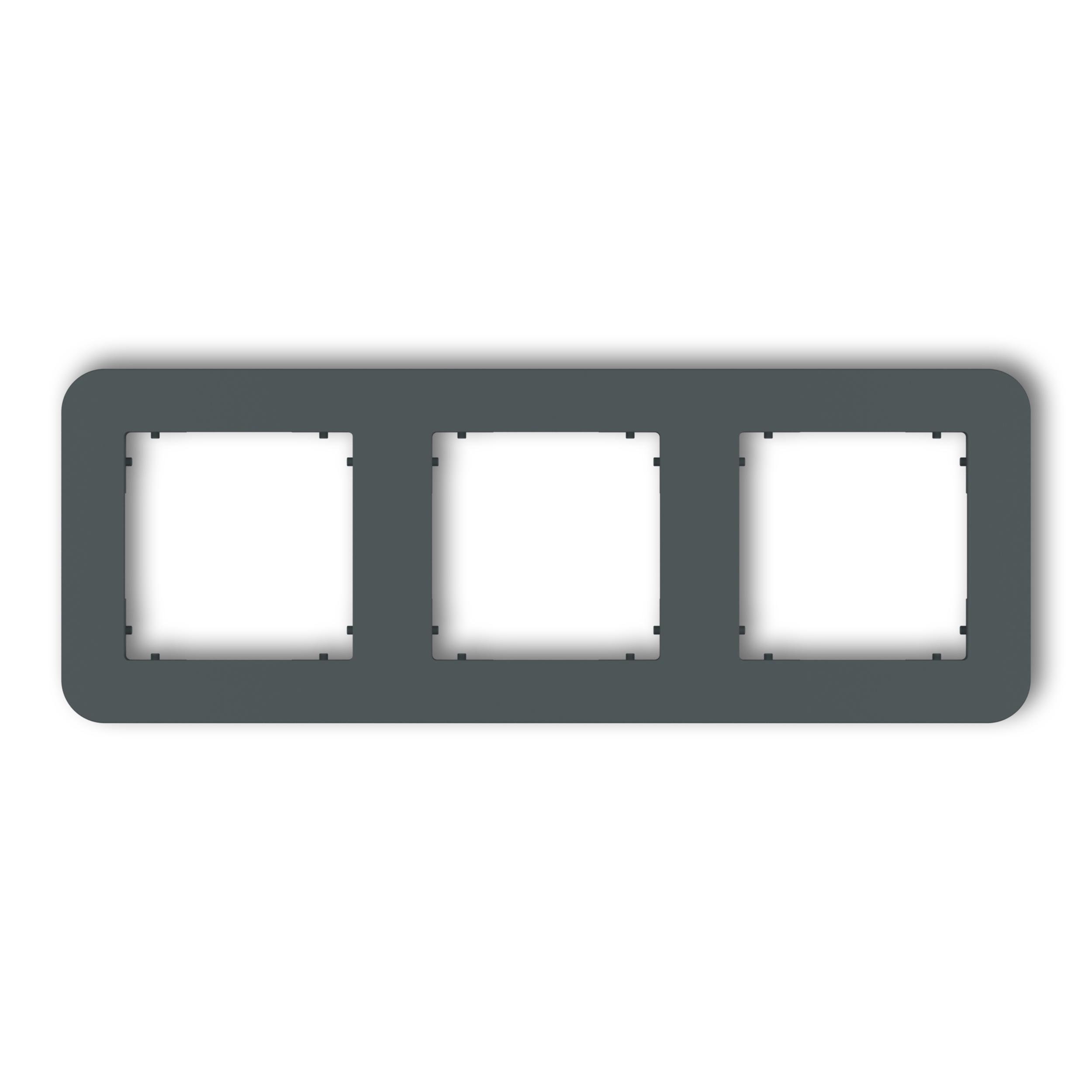 Рамка тройная универсальная закругленная Karlik Mini Графитовый матовый (28MRTZ-3) Рамка тройная универсальная закругленная Karlik Mini Графитовый матовый (28MRTZ-3)