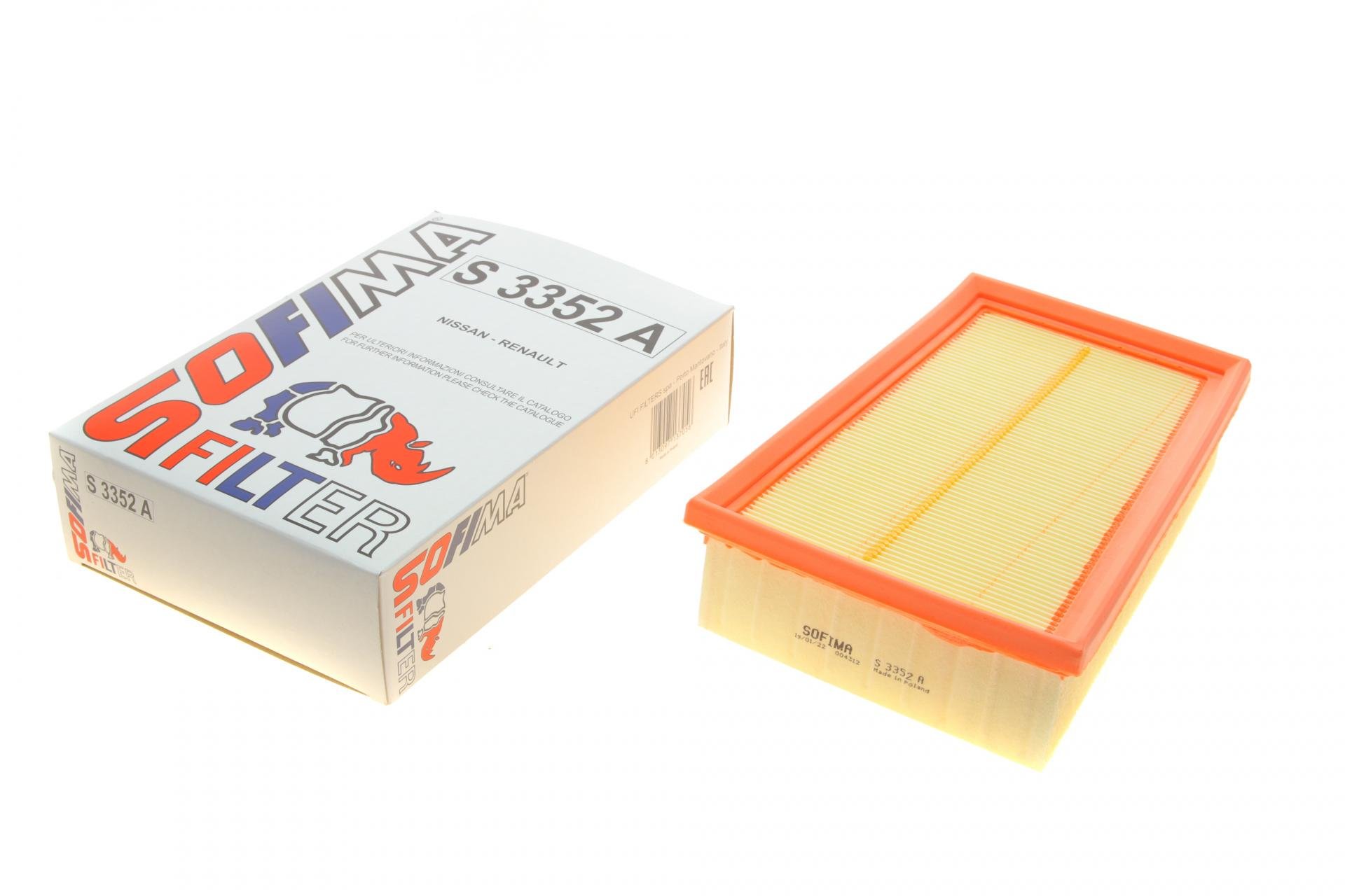 Фільтр повітряний SOFIMA для Nissan Qashqai 1,6/2,0 06-13/Renault Koleos 2,0dCi 08- (S 3352 A)