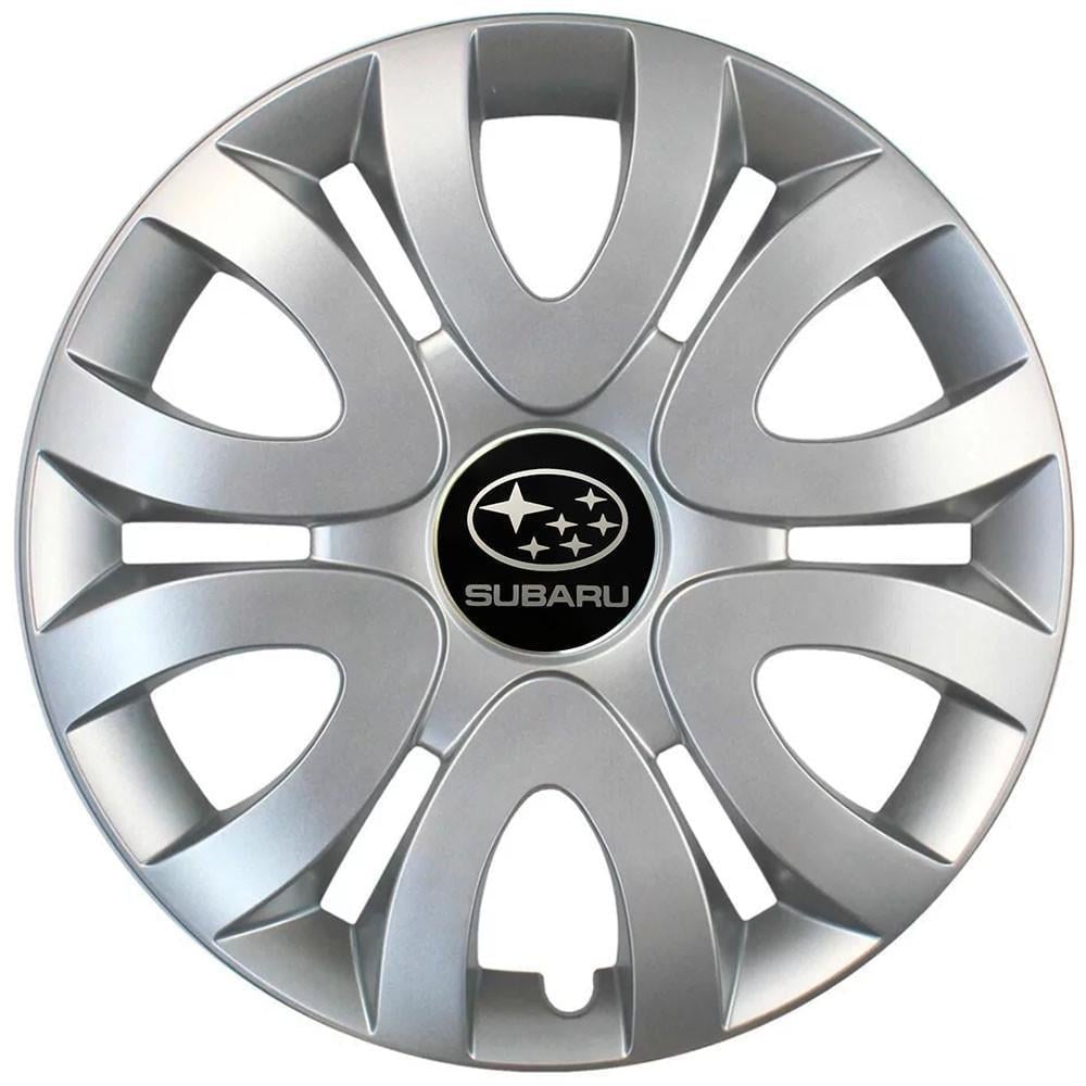 Ковпаки SJS 330 з логотипом Subaru R15 4 шт. Сріблястий (2654558654)