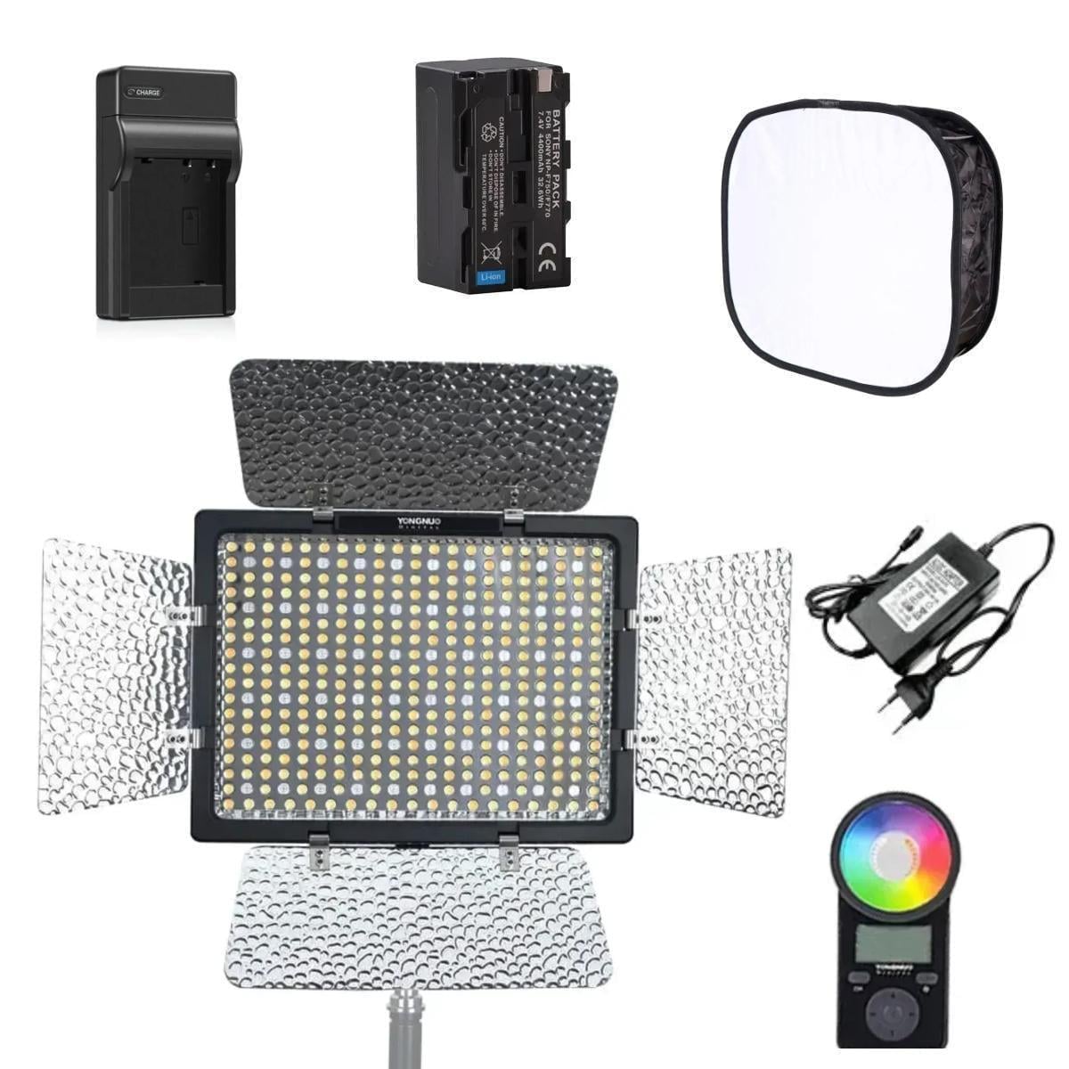 Комплект света полный Yongnuo YN300 IV RGB аккумулятор/зарядное устройство/блок питания и рассеиватель (34629944)