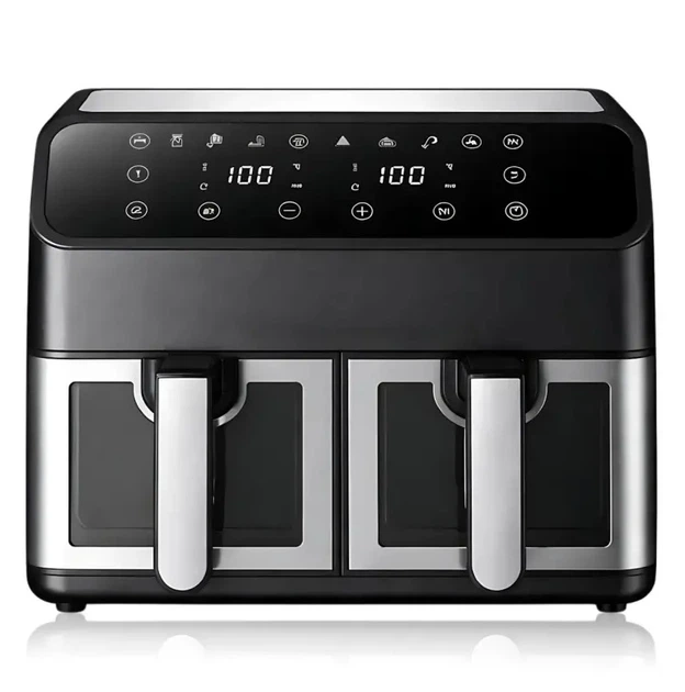 Мультипечь-аэрофритюрница Domotec MS-3226 13 л 4800 Вт с двумя независимыми зонами Черный (РН00226)