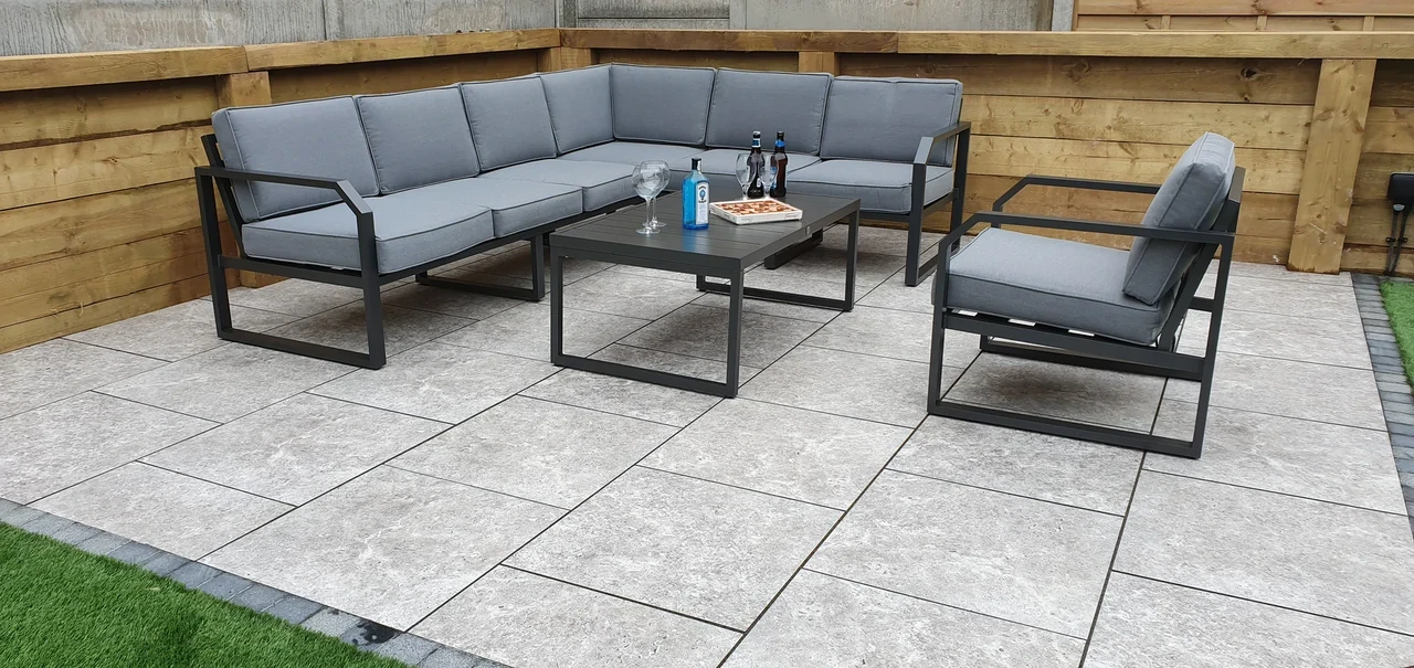 Комплект уличной мягкой мебели в стиле Loft с металлическим каркасом Серый (KS-1306-YR)