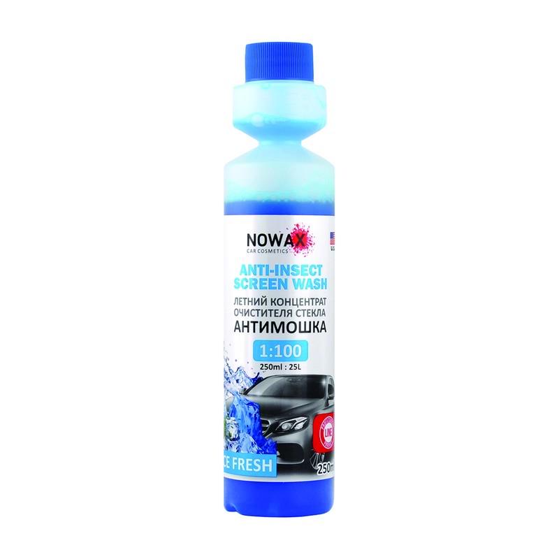 Омыватель стекла NOWAX Anti-Insect Sreen Wash Ice Fresh Летний концентрат 250 мл (NX25125) - фото 1