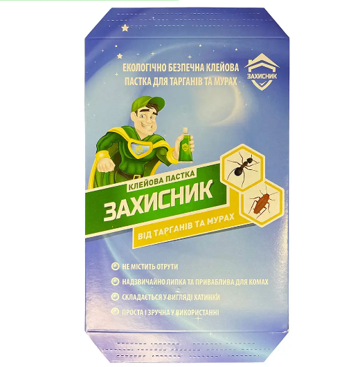 Пастка клейова UKRAVIT Захисник 17,5x10 см від тарганів та мурах (102055)