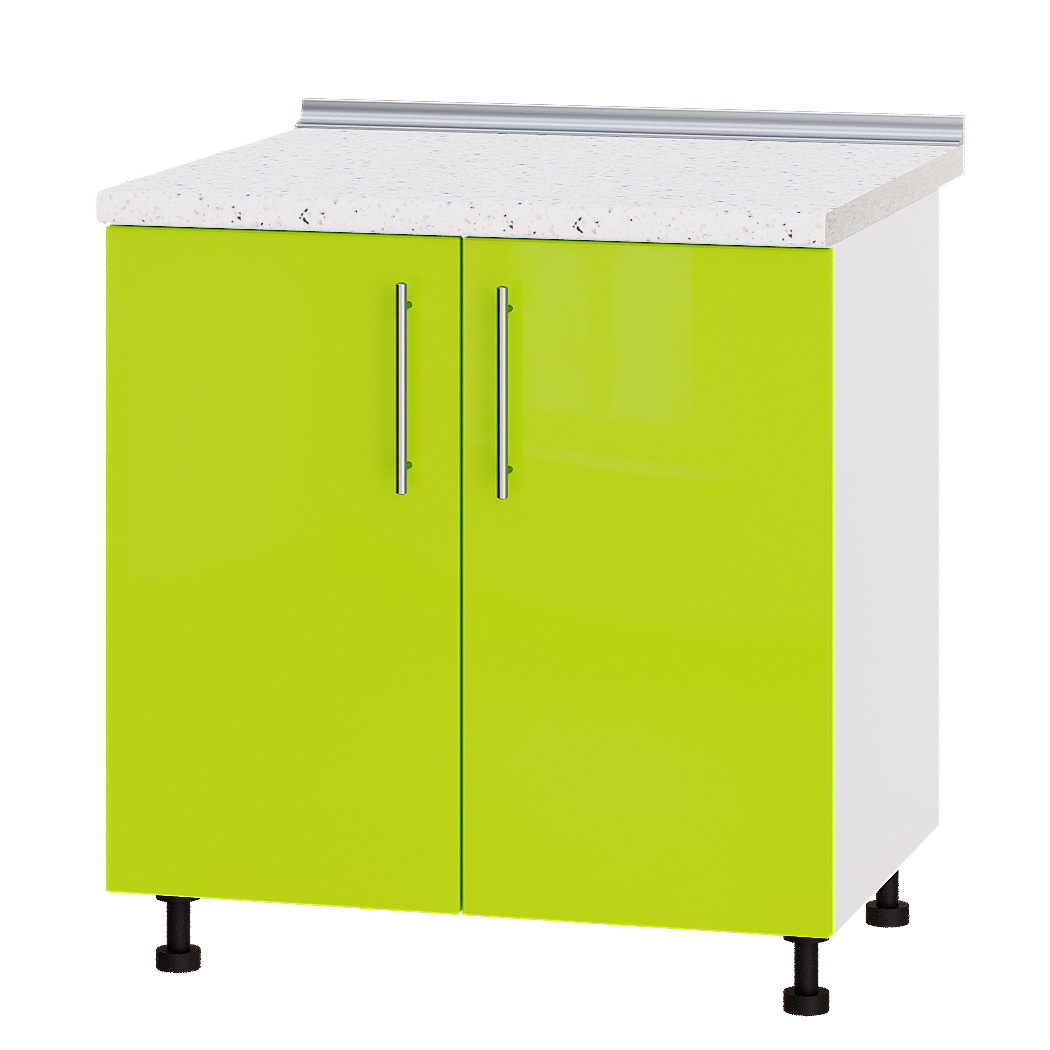 Шкаф нижний Эверест Модерн модуль Низ Н82-800 80х47х85 см Лайм глянец/Белый (03128)