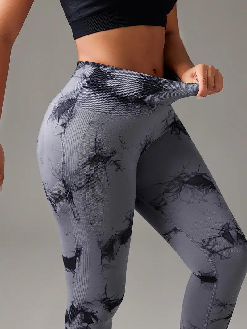 Лосины женские Marble большого размера пуш ап мраморные батал Plus Size XXL Серый (70150/XXL) - фото 4 Лосины женские Marble большого размера пуш ап мраморные батал Plus Size XXL Серый (70150/XXL) - фото 4